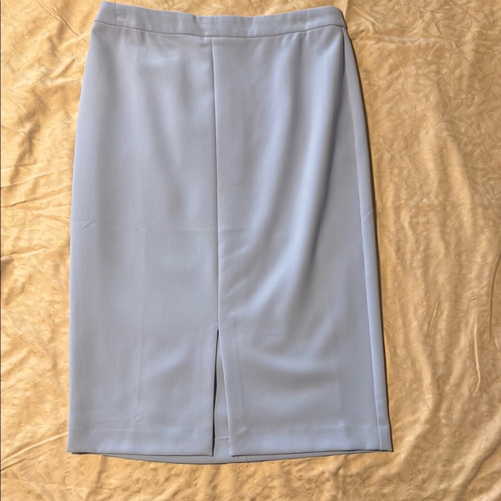 Ann Taylor Factory Lilac Pencil Skirt Knee-Length With Front Slit, New W/O Tags